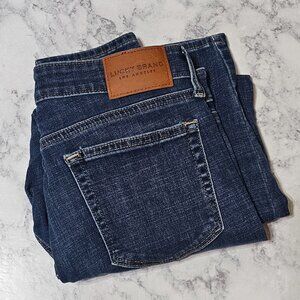 Lucky Brand Ava Mid Rise Skinny Crop Jeans Dark Wash